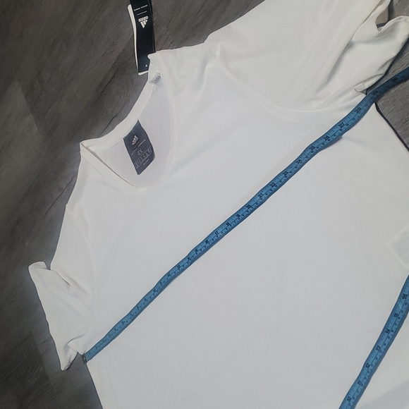ADIDAS WHITE 4X WHITE MESH SHORT SLEEVE CROP TOP - Picture 8 of 8